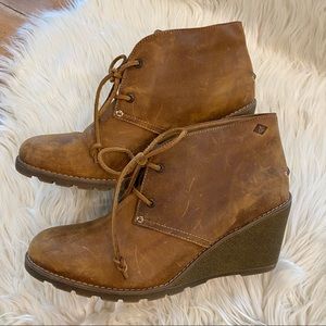 Size 10 Sperry Wedge Booties
